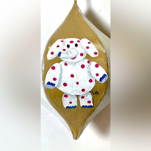 ORIGINAL Hand Painted Land of Misfit Toys 6-Sided Paper Mache Christmas Ornament - Picture 5 of 10